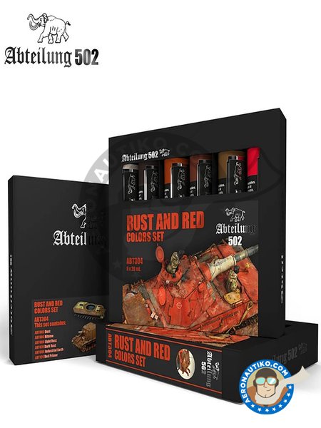 Rust and Red Colors Set. | Oil set. manufactured by Abteilung 502 (ref. ABT304) image