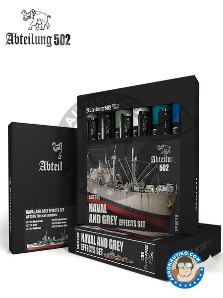 Naval and Grey Effects Set | Oil set. manufactured by Abteilung 502 (ref. ABT306) image