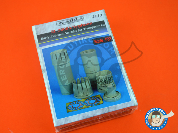 Image 1: Eurofighter Typhoon EF-2000 | Toberas A | Tobera en escala 1/32 fabricado por Aires (ref. AIRES-2119)