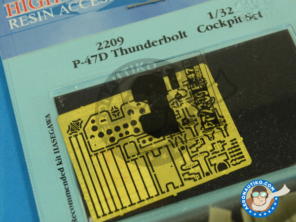 Image 2: Republic P-47 Thunderbolt | Cockpit set D Bubbletop | Cockpit set in 1/32 scale manufactured by Aires (ref. AIRES-2209)