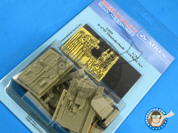 Image 3: Republic P-47 Thunderbolt | Cockpit set D Bubbletop | Cockpit set in 1/32 scale manufactured by Aires (ref. AIRES-2209)
