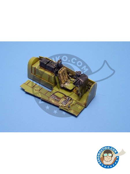 P-51D Mustang cockpit set | Cockpit set in 1/48 scale manufactured by Aires (ref. AIRES-4072) image
