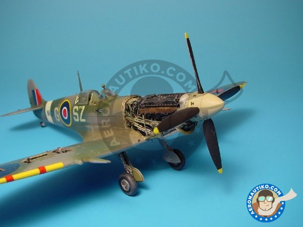 Image 1: Spitfire Mk. IX detail engine set | Detail up set in 1/48 scale manufactured by Aires (ref. AIRES-4210)