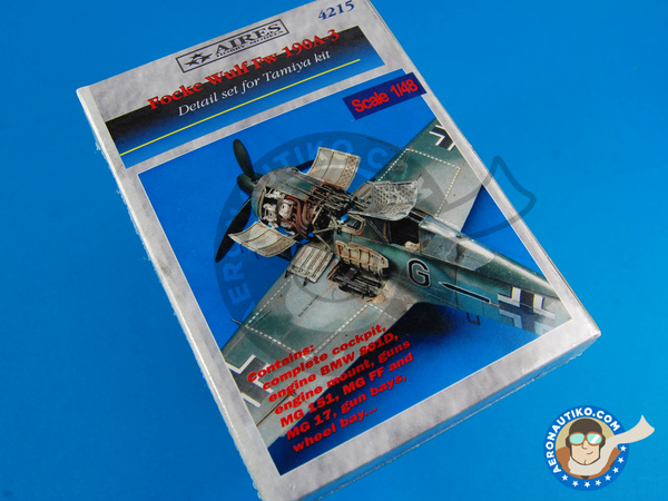 Image 1: Focke-Wulf Fw 190 Würger A-3 | Detail up set in 1/48 scale manufactured by Aires (ref. AIRES-4215)