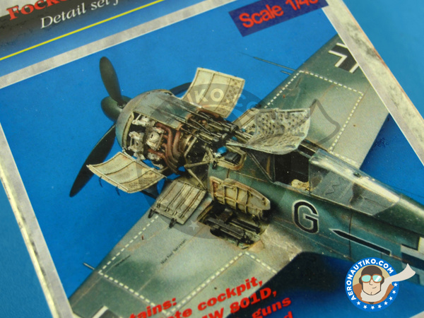 Image 2: Focke-Wulf Fw 190 Würger A-3 | Detail up set in 1/48 scale manufactured by Aires (ref. AIRES-4215)