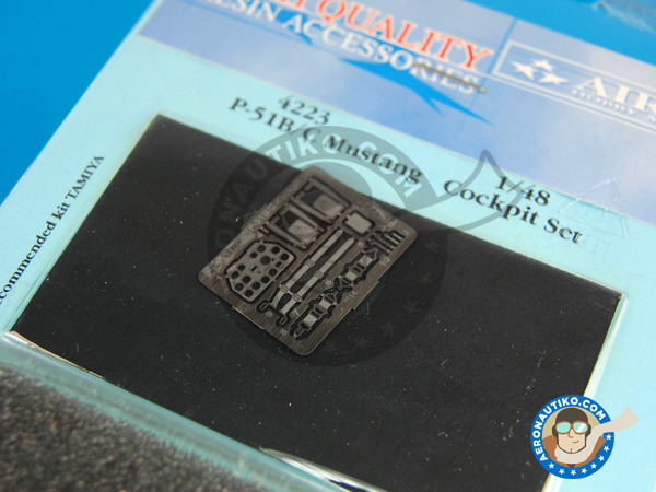 Image 2: North American P-51 Mustang B/C | Cockpit set en escala 1/48 fabricado por Aires (ref. AIRES-4223)