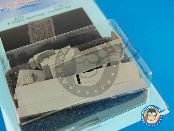 Image 6: North American P-51 Mustang B/C | Cockpit set en escala 1/48 fabricado por Aires (ref. AIRES-4223)