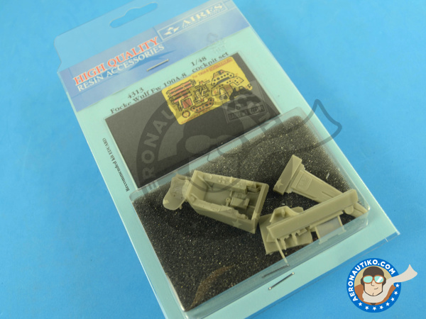 Image 1: Focke-Wulf Fw 190 Würger A-8 | Cockpit set in 1/48 scale manufactured by Aires (ref. AIRES-4313)