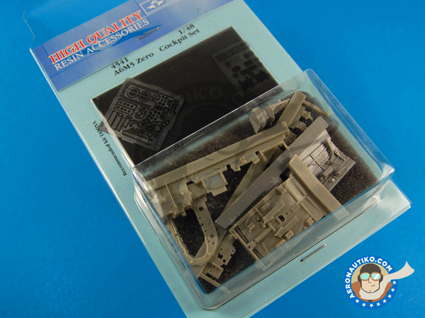 Image 1: Mitsubishi A6M Zero 5 | Cockpit set in 1/48 scale manufactured by Aires (ref. AIRES-4541)