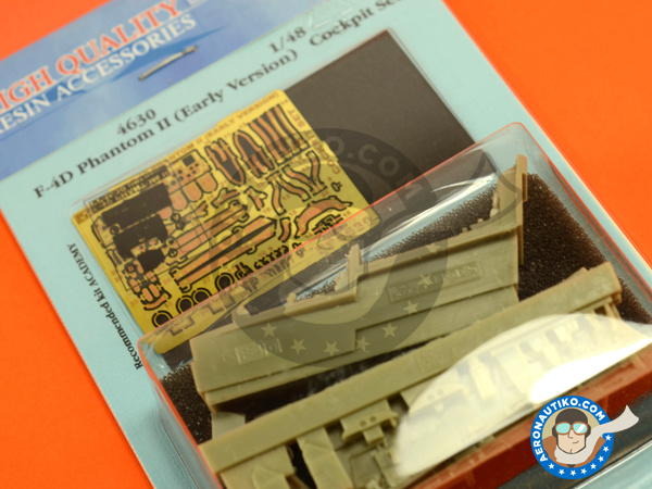 Image 4: McDonnell Douglas F-4 Phantom II D Early version | Cockpit set in 1/48 scale manufactured by Aires (ref. AIRES-4630)