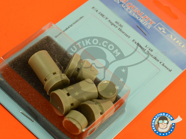 Image 3: McDonnell Douglas F/A-18 Hornet | Exhaust nozzles closed E/F Super Hornet | Exhaust nozzle in 1/48 scale manufactured by Aires (ref. AIRES-4636)