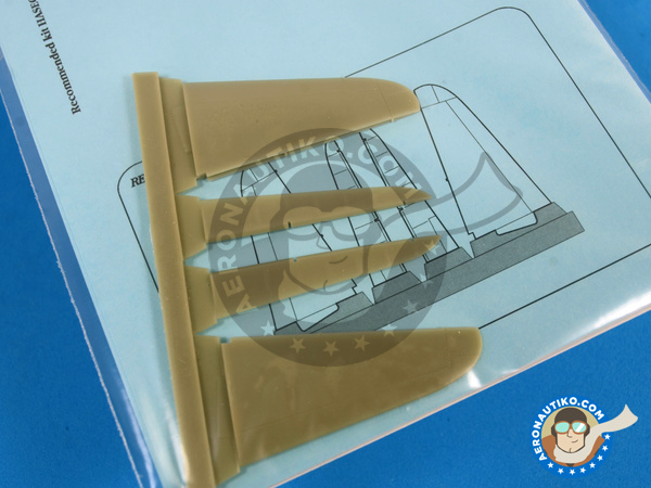 Image 1: Mitsubishi A6M Zero | Control surfaces in 1/48 scale manufactured by Aires (ref. AIRES-4656)