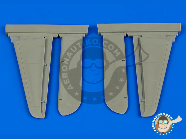 Image 1: Grumman F8F Bearcat F | Control surfaces in 1/48 scale manufactured by Aires (ref. AIRES-4666)