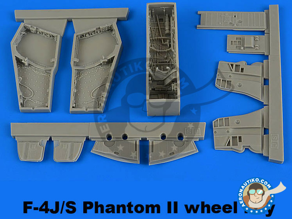 Image 1: McDonnell Douglas F-4 Phantom II J / S | Wheel bay en escala 1/48 fabricado por Aires (ref. AIRES-4681)