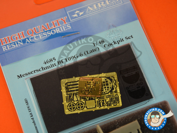 Image 2: Messerschmitt Bf 109 G-6 late | Cockpit set in 1/48 scale manufactured by Aires (ref. AIRES-4685)