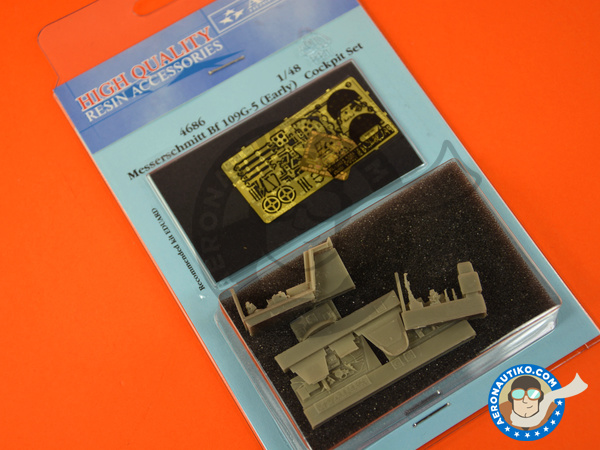 Image 4: Messerschmitt Bf 109 G-5 early | Cockpit set in 1/48 scale manufactured by Aires (ref. AIRES-4686)