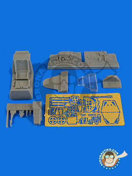 Messerschmitt Bf 109 G-5 late | Cockpit set in 1/48 scale manufactured by Aires (ref. AIRES-4698) image