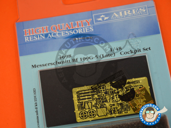 Image 2: Messerschmitt Bf 109 G-5 late | Cockpit set in 1/48 scale manufactured by Aires (ref. AIRES-4698)