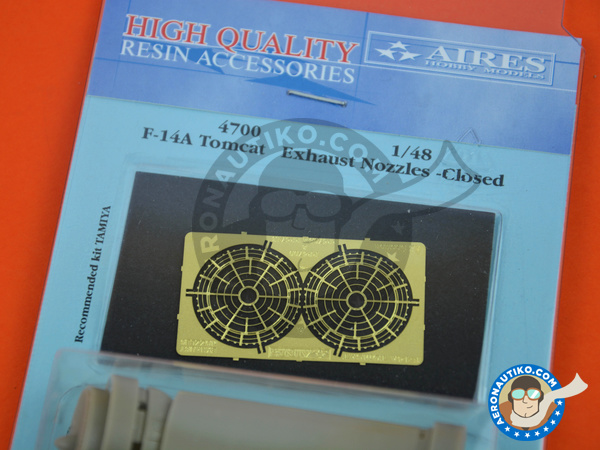 Image 2: Grumman F-14 Tomcat | Exhaust Nozzles Closed A | Exhaust nozzle in 1/48 scale manufactured by Aires (ref. AIRES-4700)