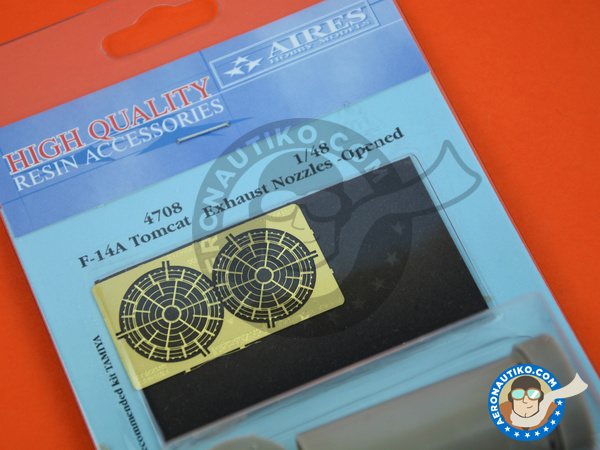 Image 2: Grumman F-14 Tomcat | Exhaust Nozzles Opened A | Exhaust nozzle in 1/48 scale manufactured by Aires (ref. AIRES-4708)