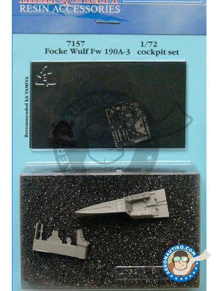 Focke Wulf Fw 190A-3 cockpit set | Cockpit set in 1/72 scale manufactured by Aires (ref. AIRES-7157) image