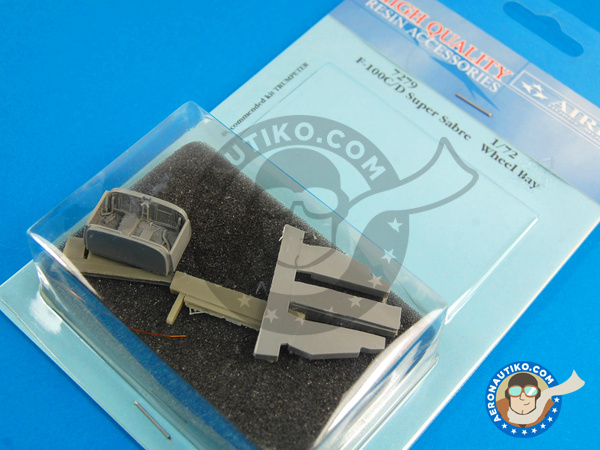 Image 1: North American F-100 Super Sabre C / D | Wheel bay in 1/72 scale manufactured by Aires (ref. AIRES-7279)