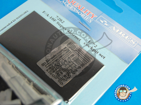 Image 2: McDonnell Douglas F/A-18 Hornet Cockpit set E / F | Cockpit set en escala 1/72 fabricado por Aires (ref. AIRES-7282)