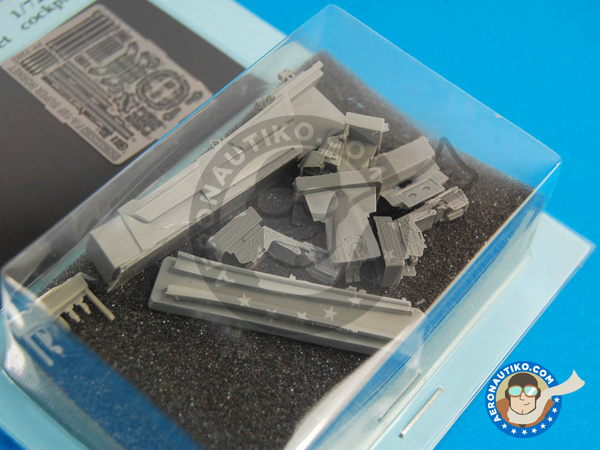 Image 6: McDonnell Douglas F/A-18 Hornet Cockpit set E / F | Cockpit set en escala 1/72 fabricado por Aires (ref. AIRES-7282)