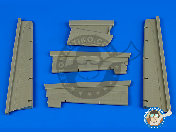 Image 1: Focke-Wulf Fw 200 Condor | Control surfaces in 1/72 scale manufactured by Aires (ref. AIRES-7339)