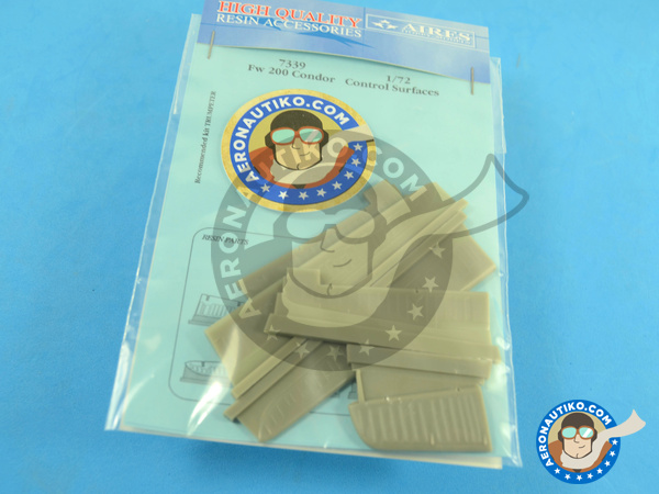 Image 3: Focke-Wulf Fw 200 Condor | Control surfaces in 1/72 scale manufactured by Aires (ref. AIRES-7339)