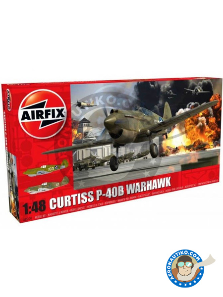 Curtiss P-40 Warhawk B | Airplane kit in 1/48 scale manufactured by Airfix (ref. A05130) image
