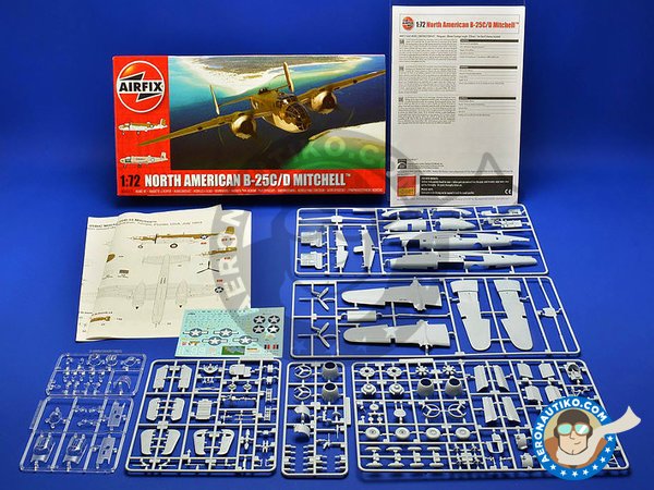 Airfix: Airplane kit 1/72 scale - North American B25C/D Mitchell ...