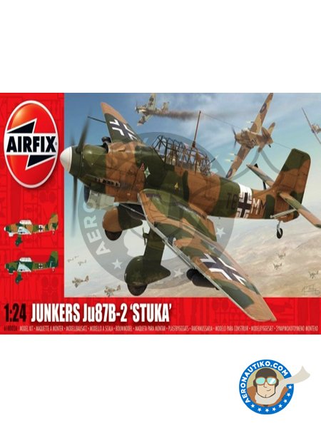Junkers Ju 87B-2 'Stuka' | Airplane kit in 1/24 scale manufactured by Airfix (ref. A18002A) image