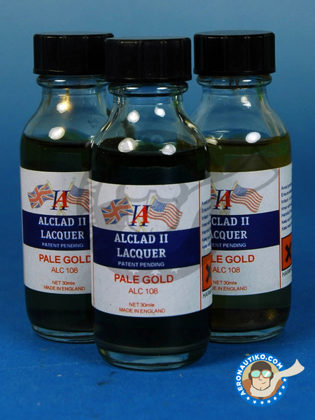 Pale Gold  - 30ml bottle | Paint manufactured by Alclad (ref. ALC108) image