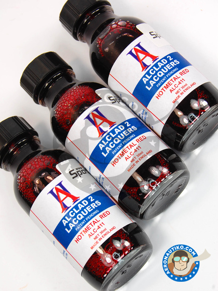 Hot Metal Red - 30ml bottle | Paint manufactured by Alclad (ref. ALC411) image