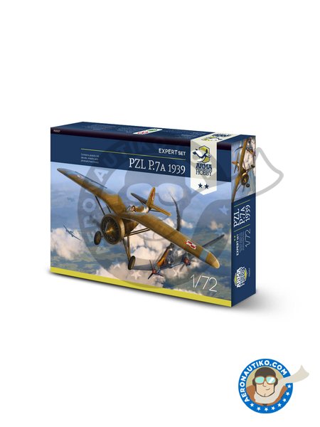 PZL P.7a Expert Set 1939 | Airplane kit in 1/72 scale manufactured by Arma Hobby (ref. 70007) image