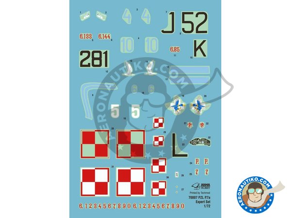 Image 5: PZL P.7a Expert Set 1939 | Airplane kit in 1/72 scale manufactured by Arma Hobby (ref. 70007)