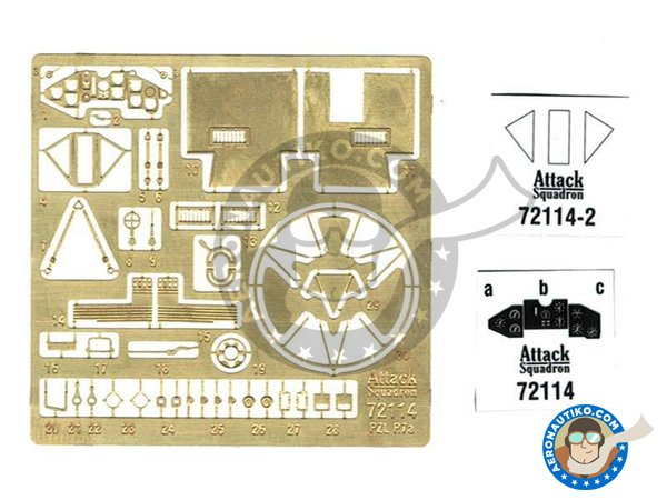 Image 7: PZL P.7a Expert Set 1939 | Airplane kit in 1/72 scale manufactured by Arma Hobby (ref. 70007)