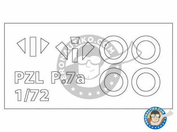 Image 8: PZL P.7a Expert Set 1939 | Airplane kit in 1/72 scale manufactured by Arma Hobby (ref. 70007)