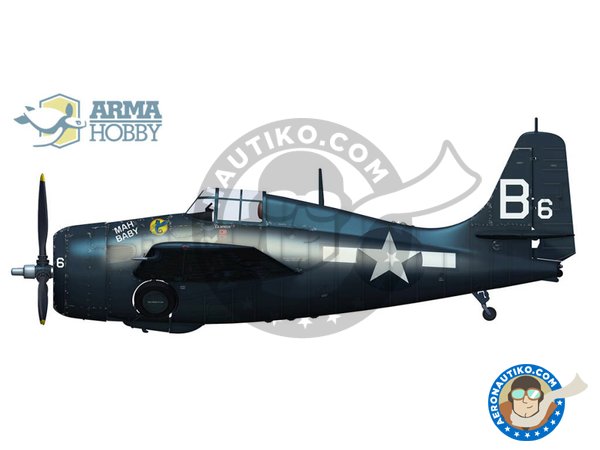 Image 3: Grumman FM-2 "Wildcat" (Expert set) | Airplane kit in 1/72 scale manufactured by Arma Hobby (ref. 70031)