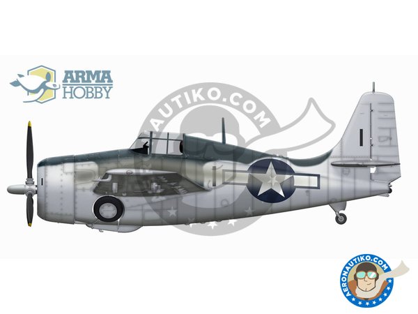 Image 6: Grumman FM-2 "Wildcat" (Expert set) | Airplane kit in 1/72 scale manufactured by Arma Hobby (ref. 70031)