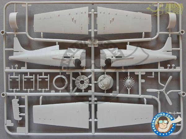 Image 11: Grumman FM-2 "Wildcat" (Expert set) | Airplane kit in 1/72 scale manufactured by Arma Hobby (ref. 70031)