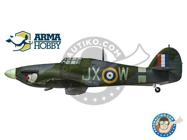 Image 6: Hawker "Hurricane"  Mk. IIc / Expert Set | Maqueta de avión en escala 1/72 fabricado por Arma Hobby (ref. 70035)
