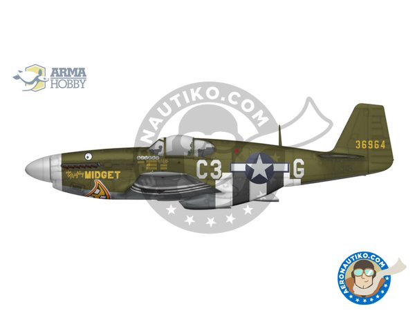 Image 5: North American P-51B  "Mustang" | Airplane kit in 1/72 scale manufactured by Arma Hobby (ref. 70041)