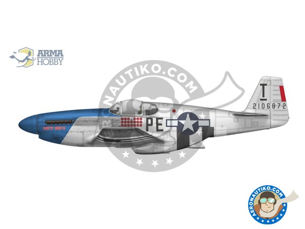 Image 7: North American P-51B  "Mustang" | Airplane kit in 1/72 scale manufactured by Arma Hobby (ref. 70041)