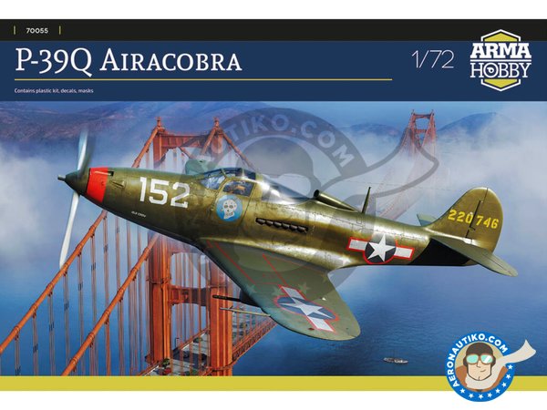 Image 1: Bell P-39Q "Airacobra" | Airplane kit in 1/72 scale manufactured by Arma Hobby (ref. 70055)