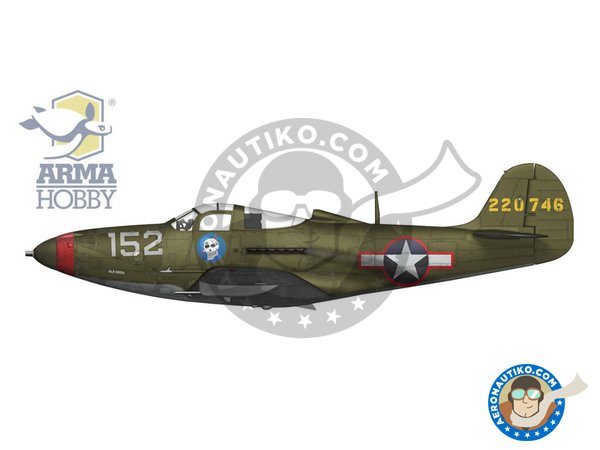 Image 5: Bell P-39Q "Airacobra" | Airplane kit in 1/72 scale manufactured by Arma Hobby (ref. 70055)