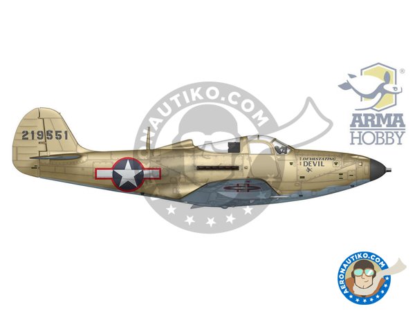 Image 6: Bell P-39Q "Airacobra" | Airplane kit in 1/72 scale manufactured by Arma Hobby (ref. 70055)