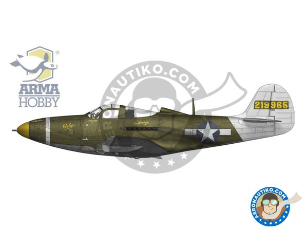 Image 8: Bell P-39Q "Airacobra" | Airplane kit in 1/72 scale manufactured by Arma Hobby (ref. 70055)