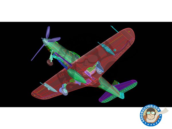 Image 15: Bell P-39Q "Airacobra" | Airplane kit in 1/72 scale manufactured by Arma Hobby (ref. 70055)